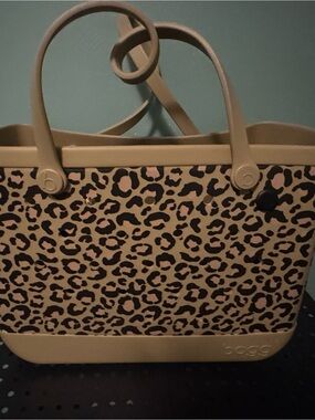 BOGG BAG Leopard Print Beige and Black Tote
